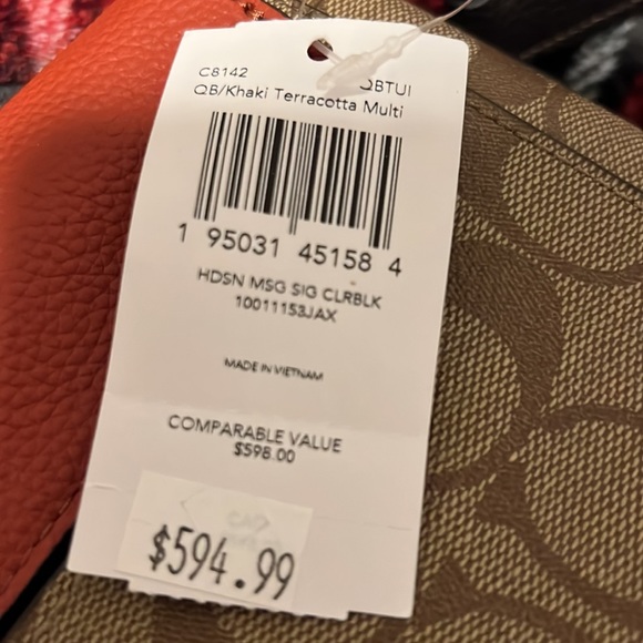 Coach c8142 Hudson Messenger In Colorblock Signature Canvas - Picture 7 of 7